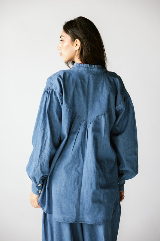 Breezy tencel denim top