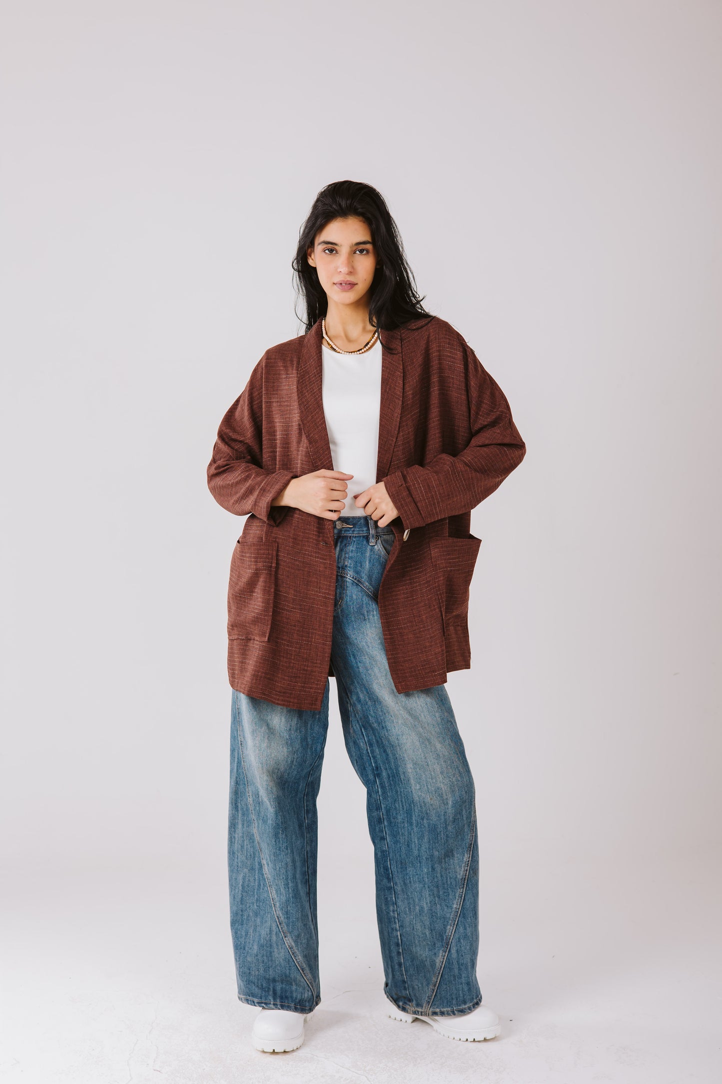 Not so serious blazer in brown.