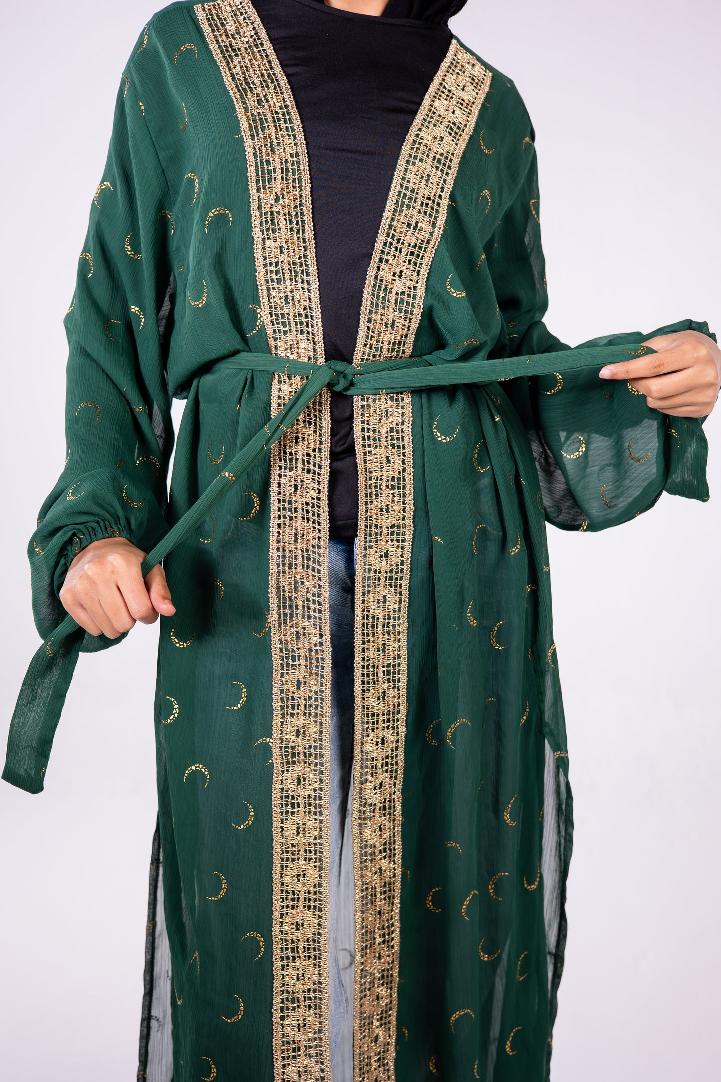 The crescent kaftan in green