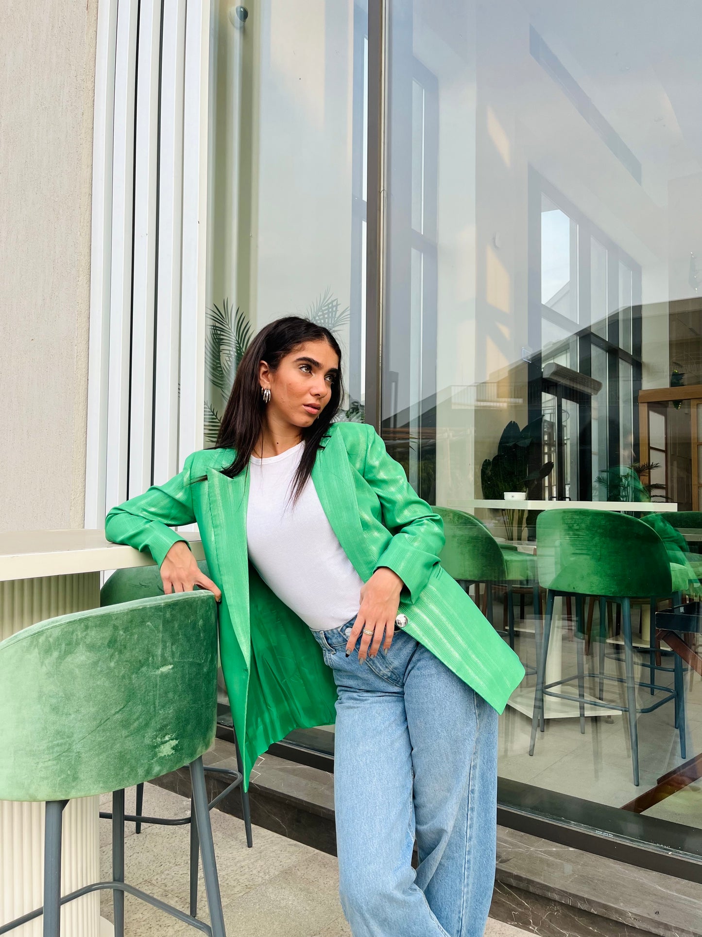 Rosa blazer in royal green