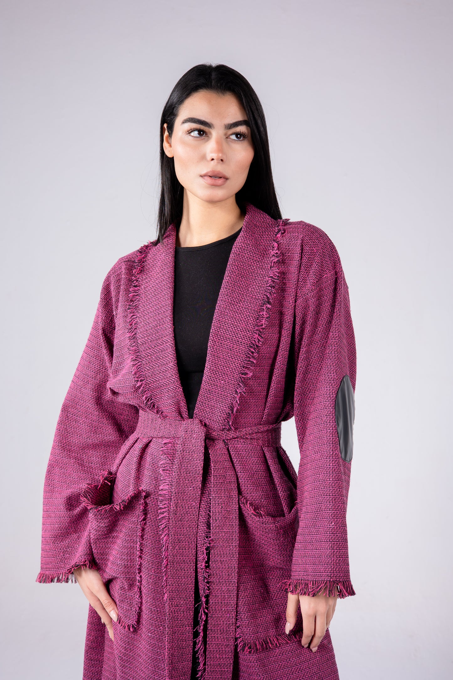 The eve manteau in burgundy