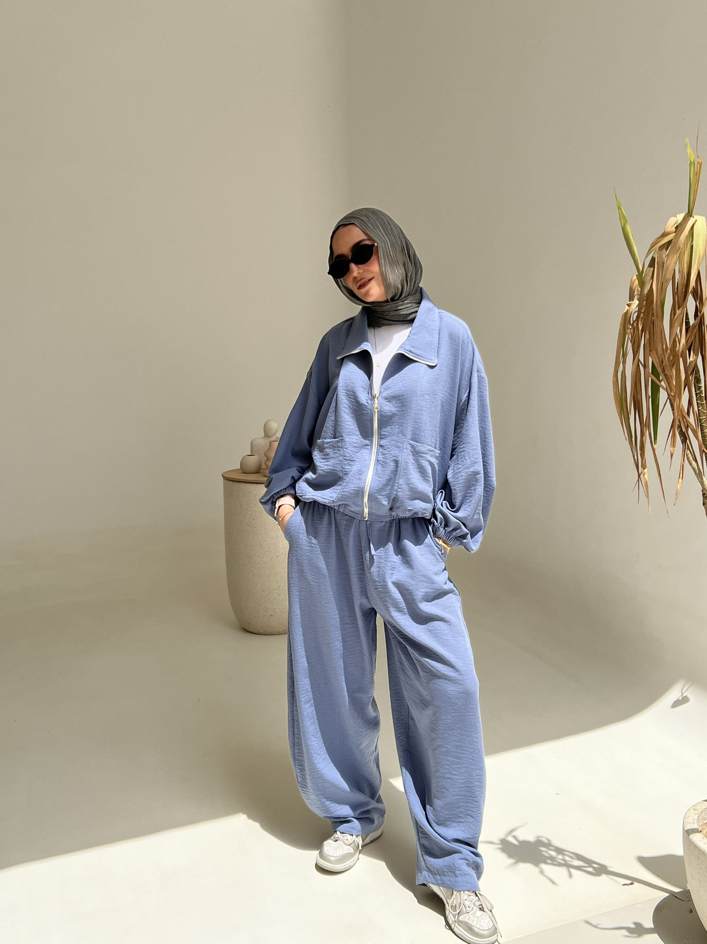 Zip up set in Blue