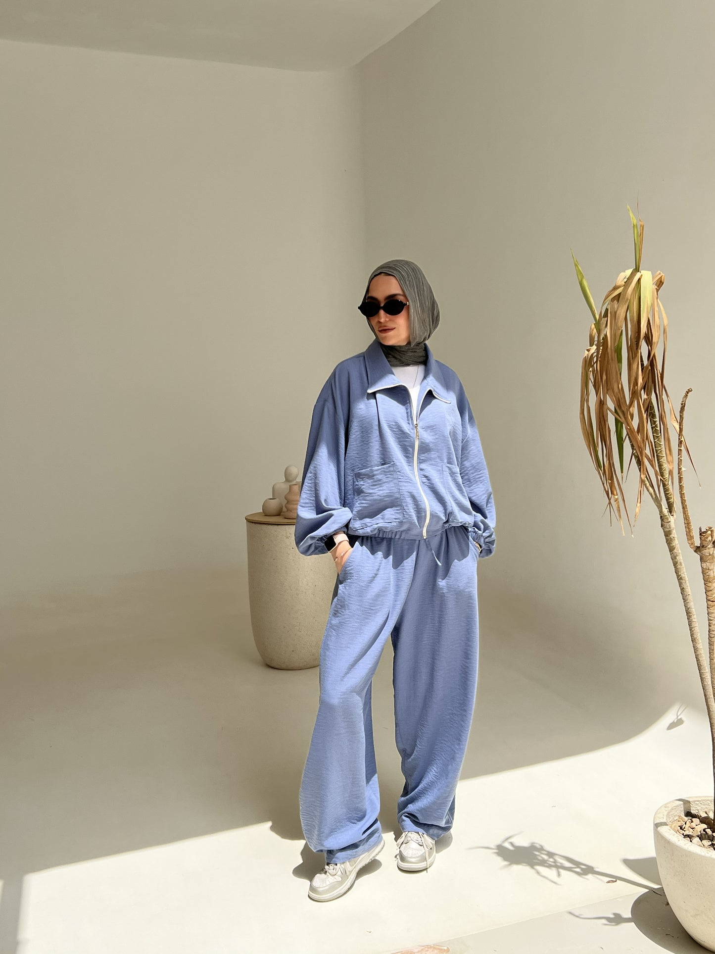 Zip up set in Blue