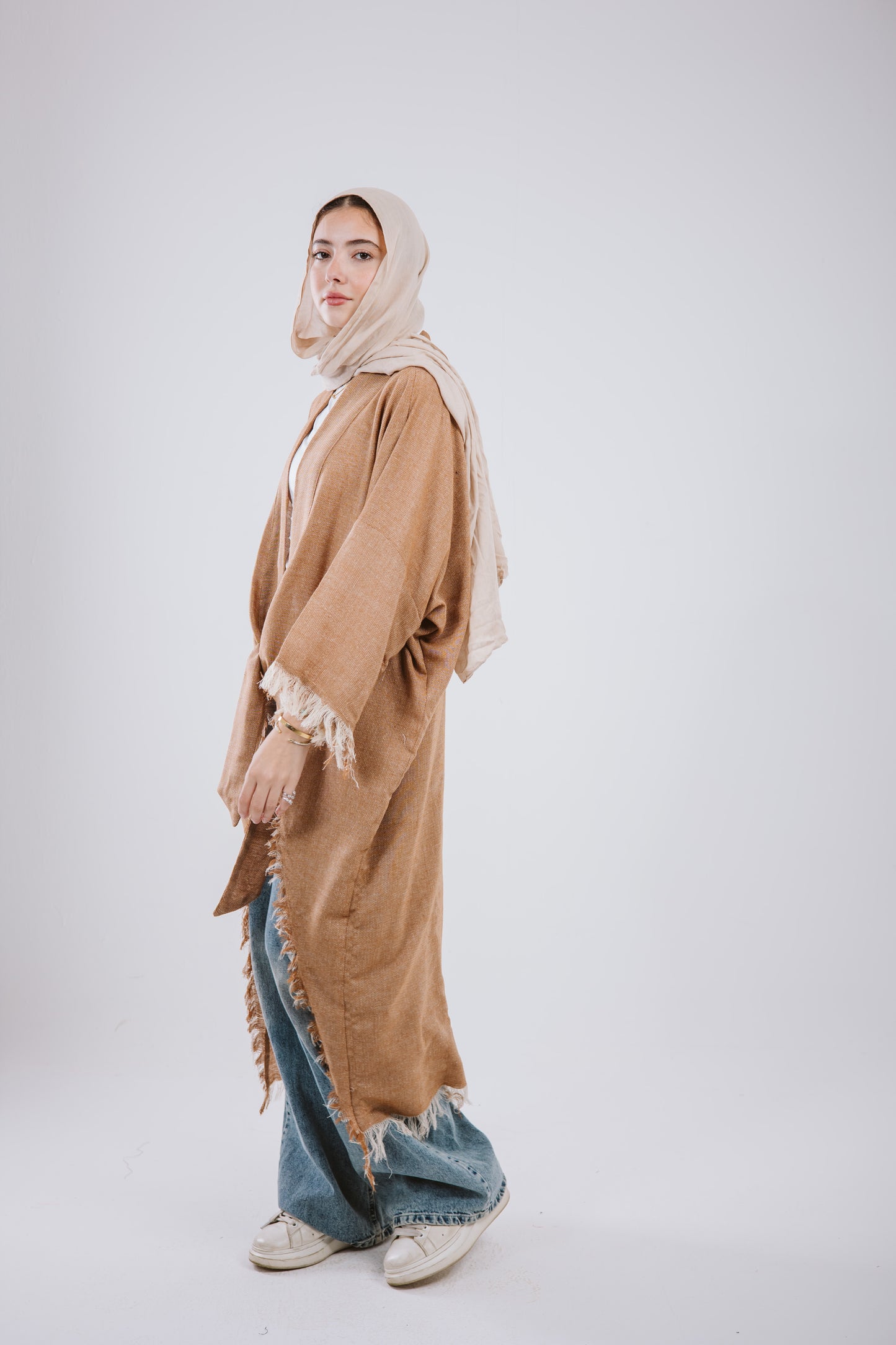 Fringes Cardigan in Cafe