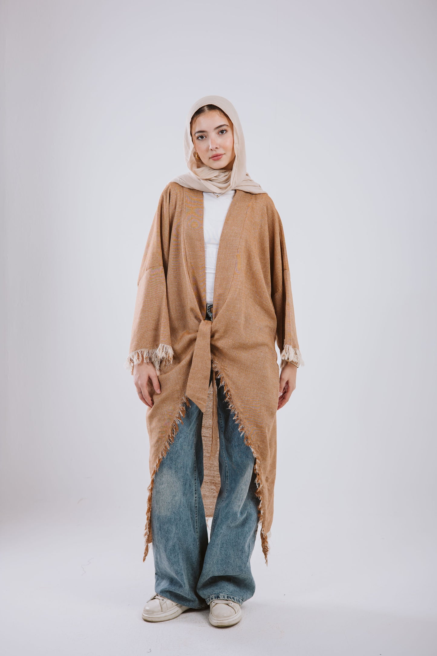 Fringes Cardigan in Cafe