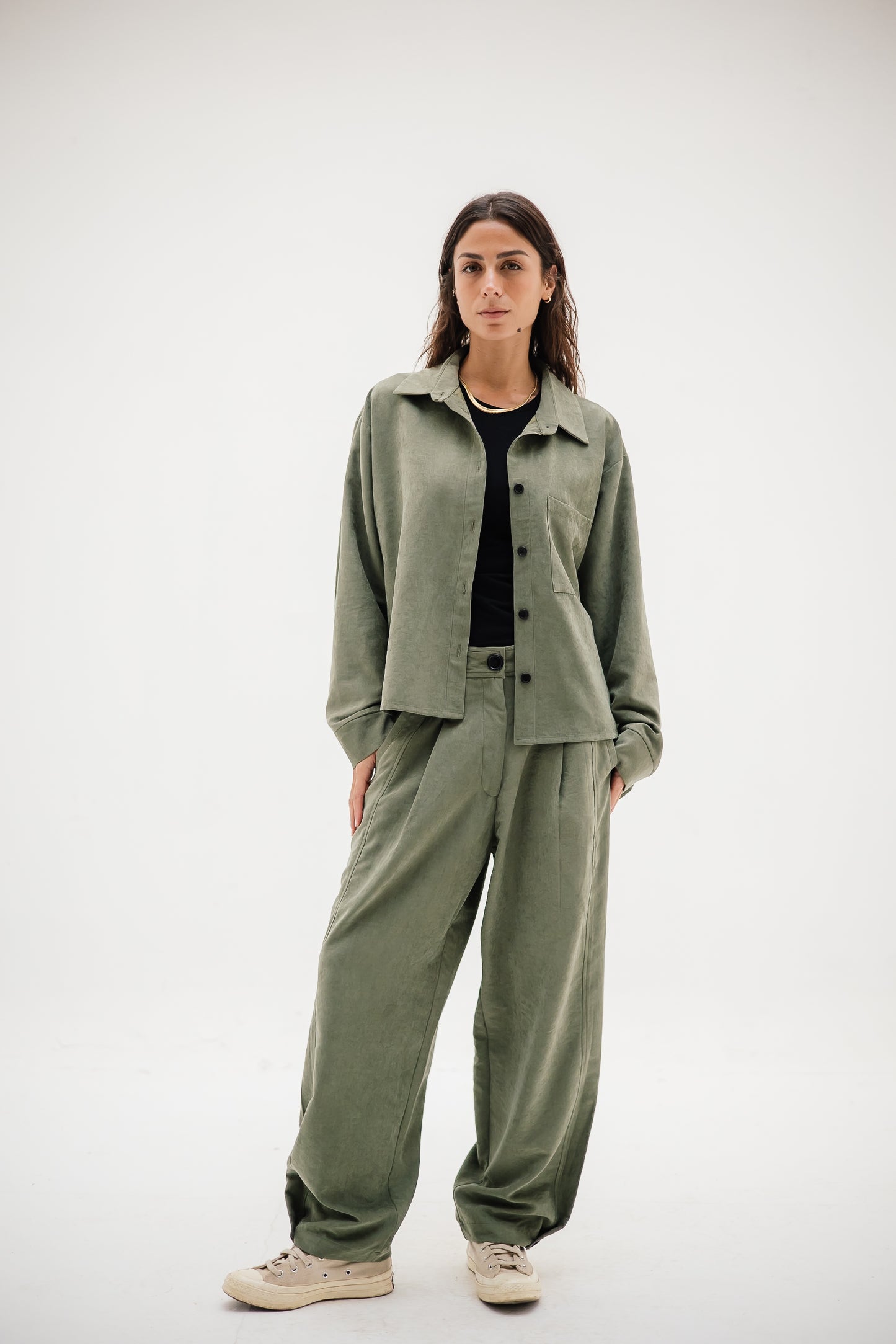 Soft Drape set in Olive