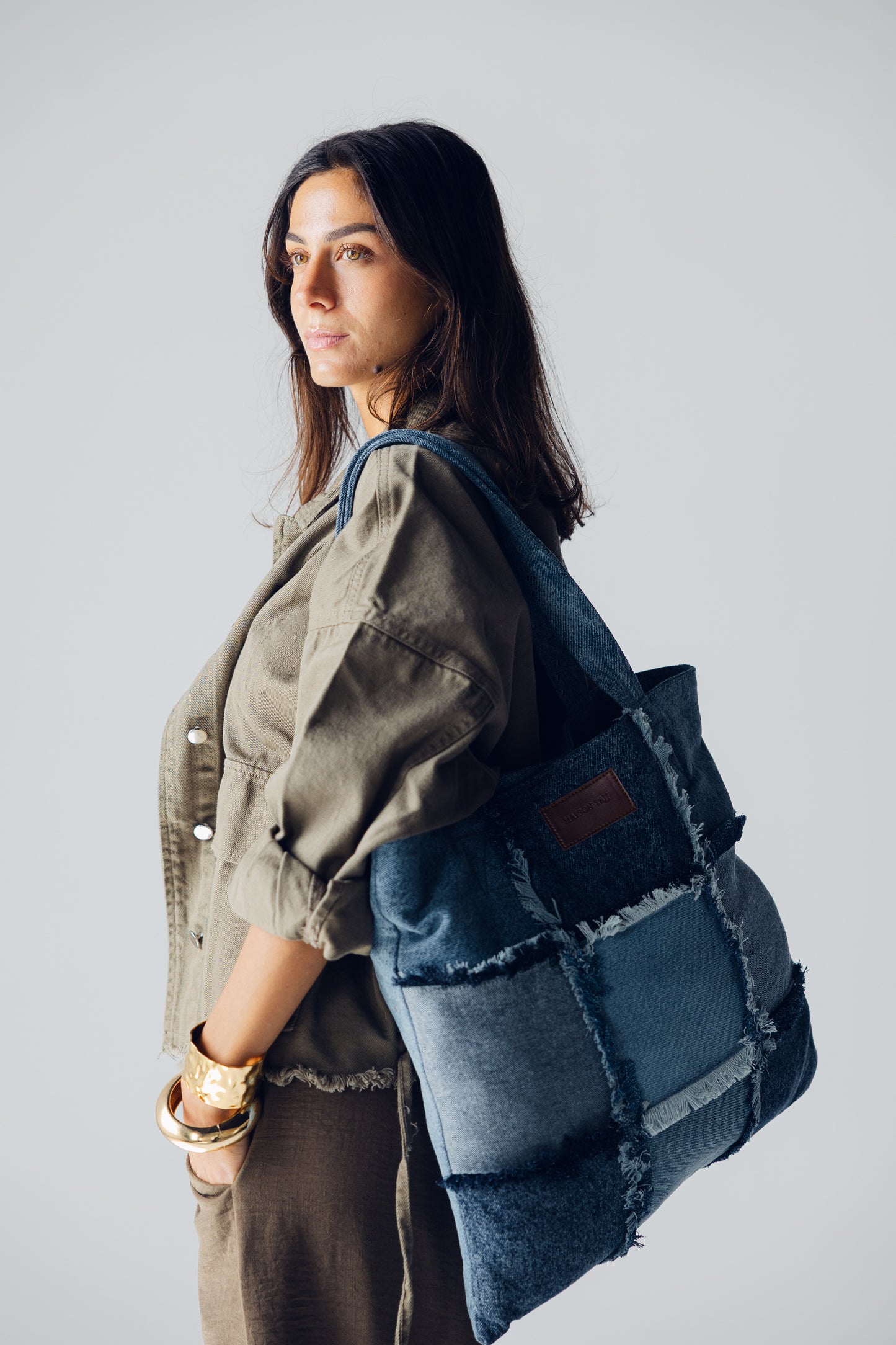 Denim Patches bag