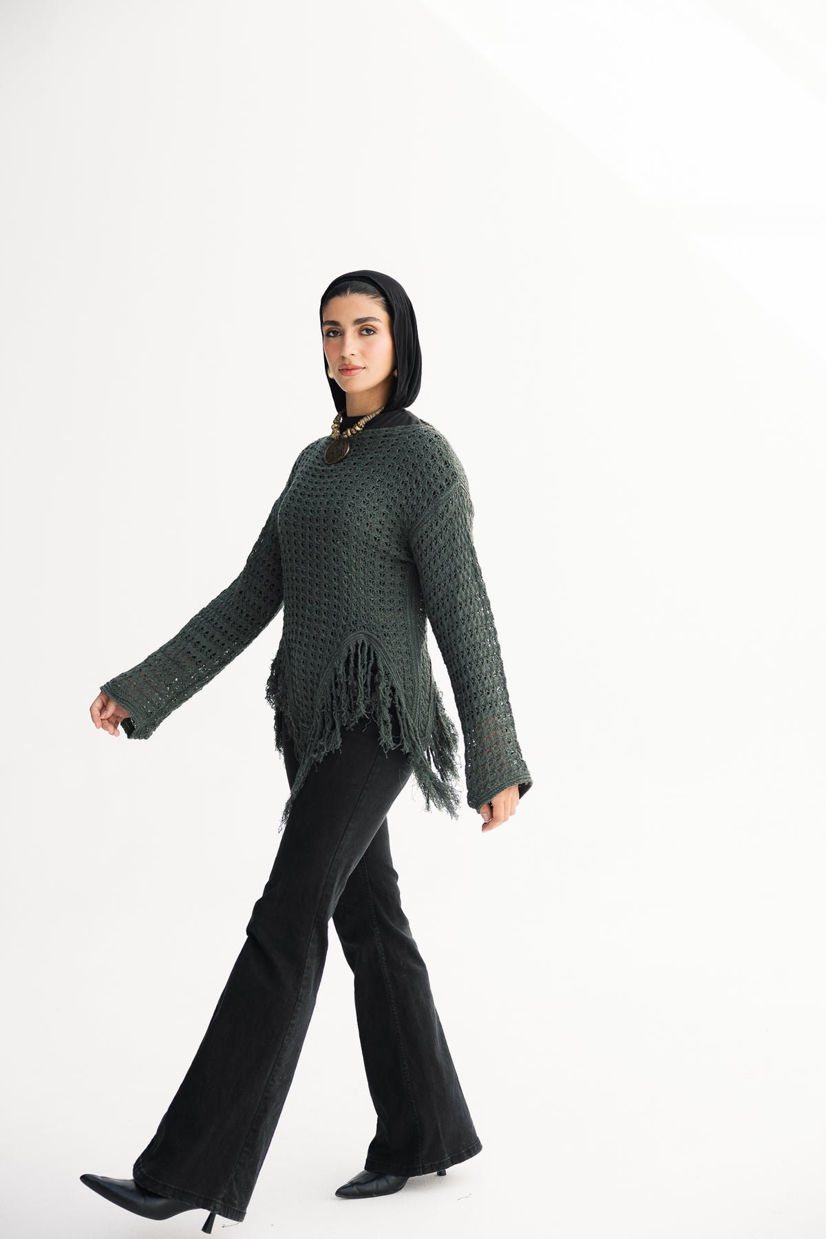 Fall Knit Top in Olive