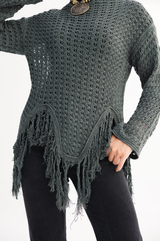 Fall Knit Top in Olive