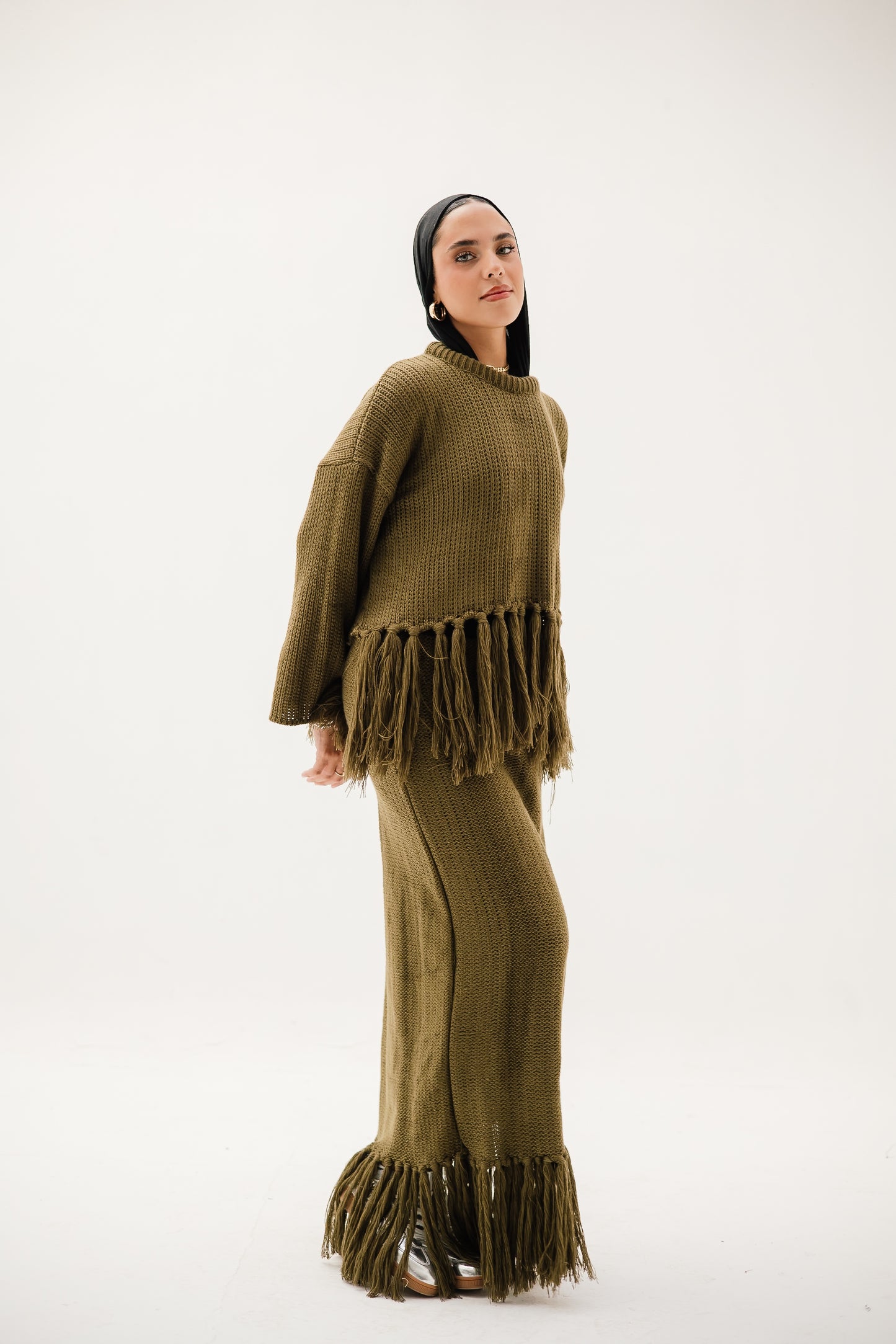 Tassel Flow set in Olive