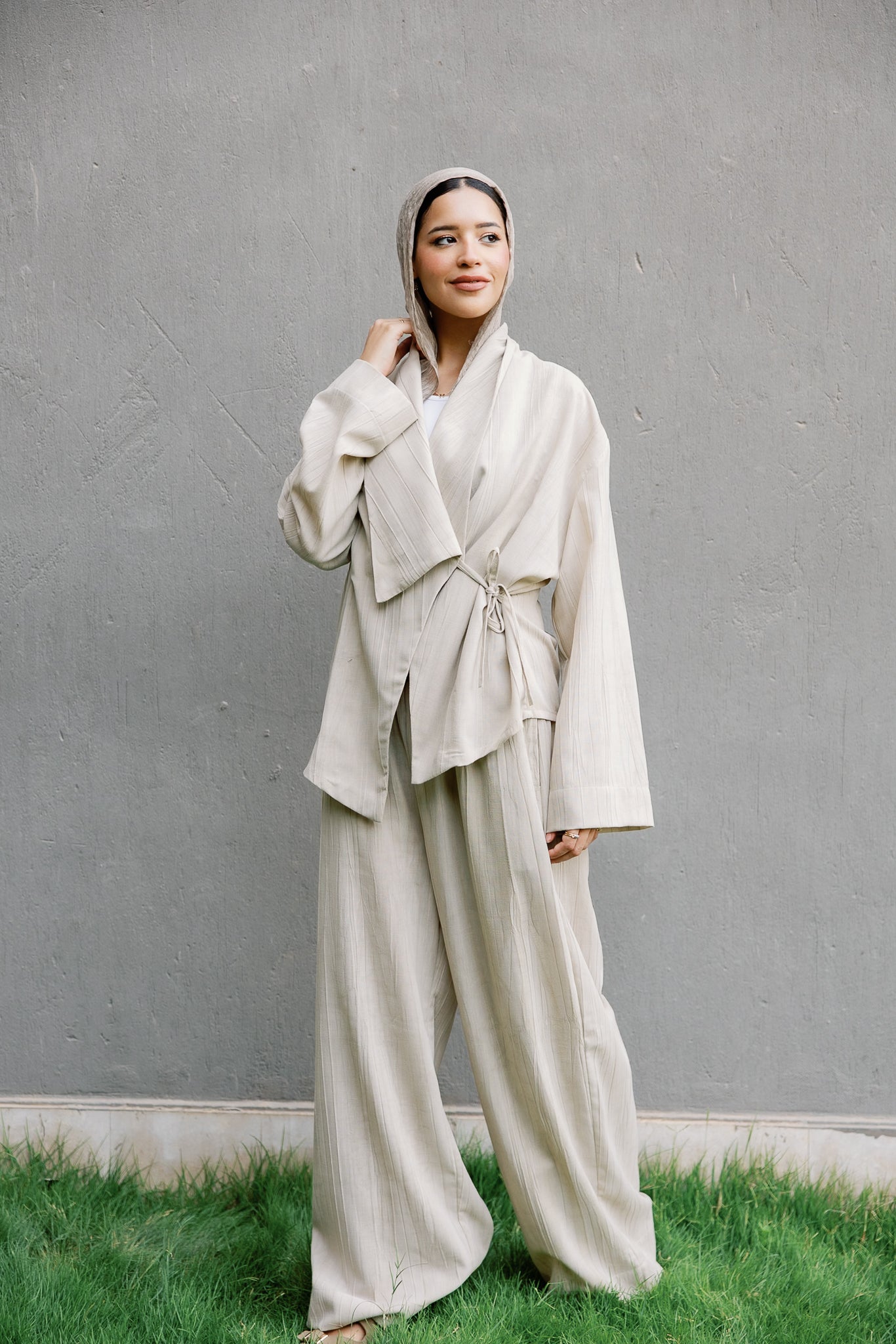 Nomade wrap set in Beige