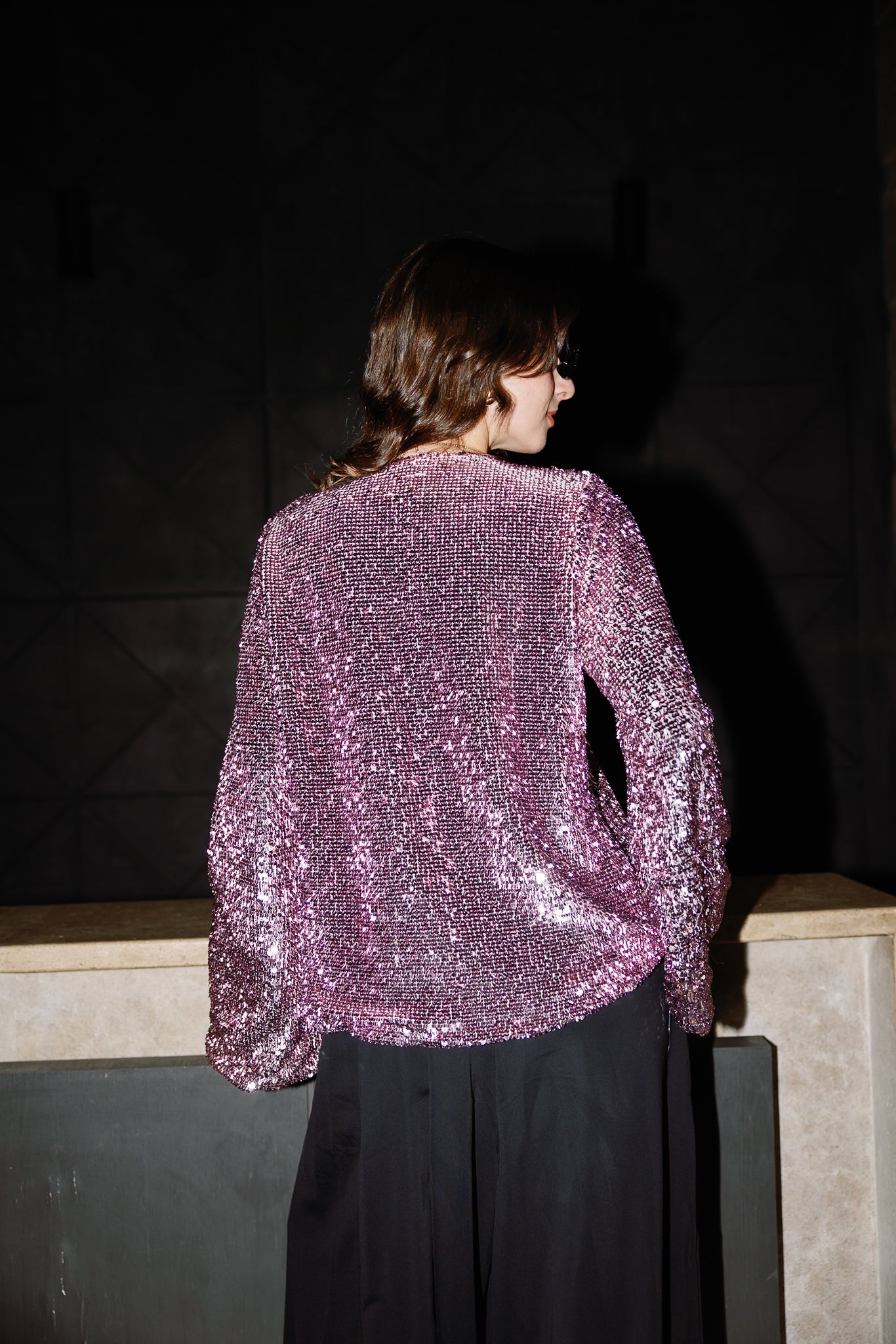 Sequin Spark Blazer In Pink