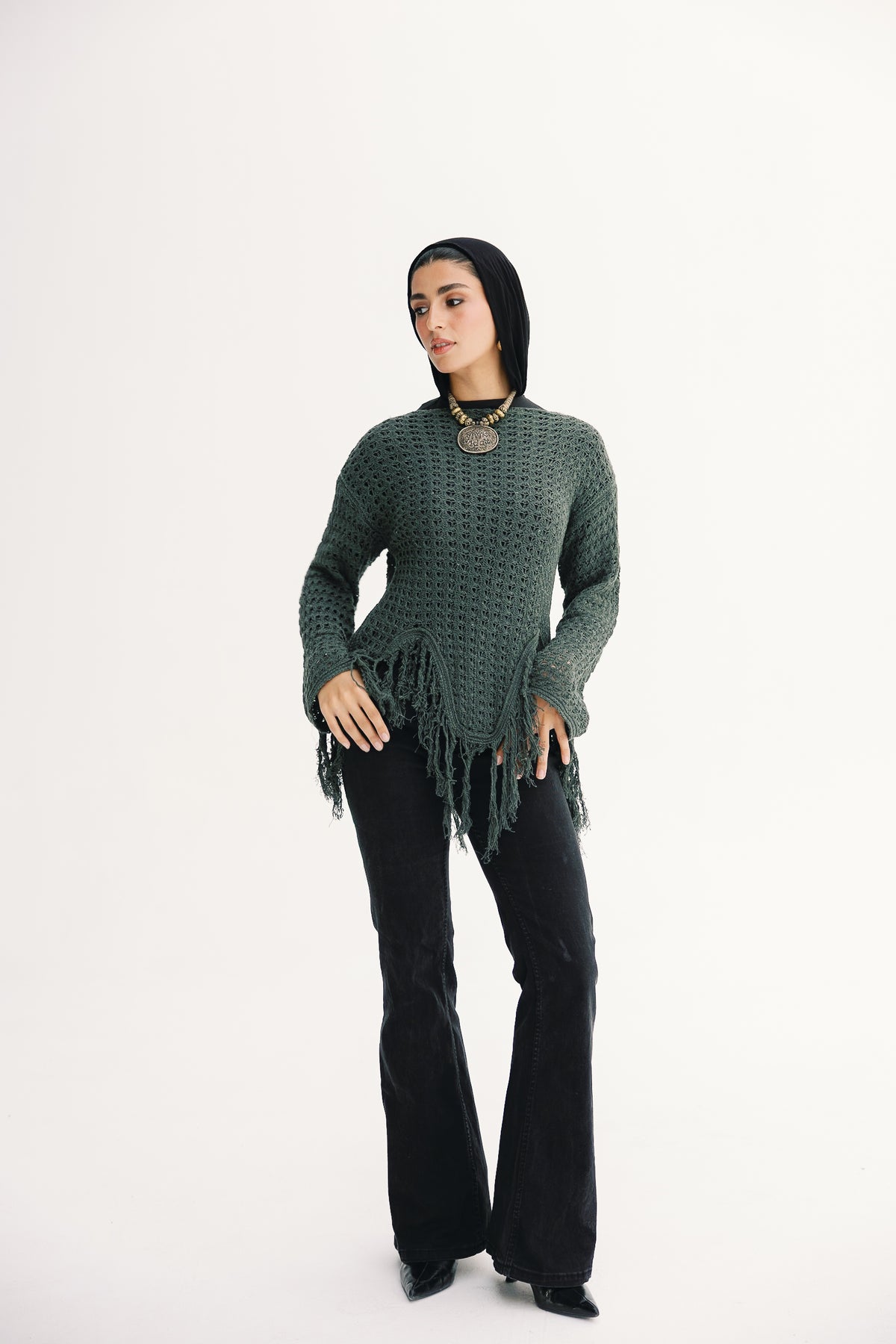 Fall Knit Top in Olive