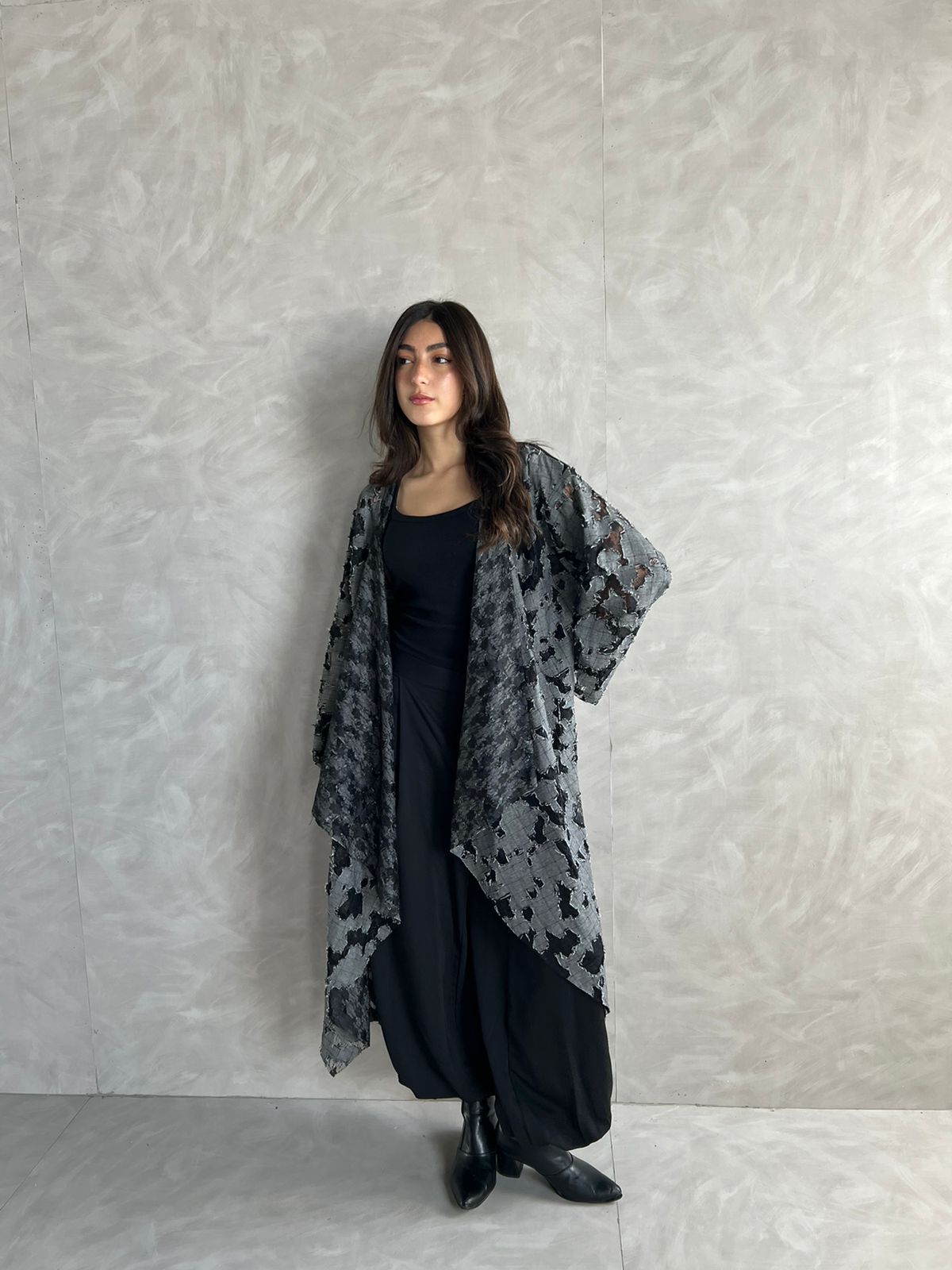 Asymmetrical edgy cardigan