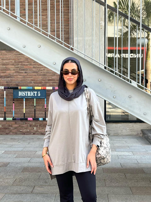 Oversized Tee in grey