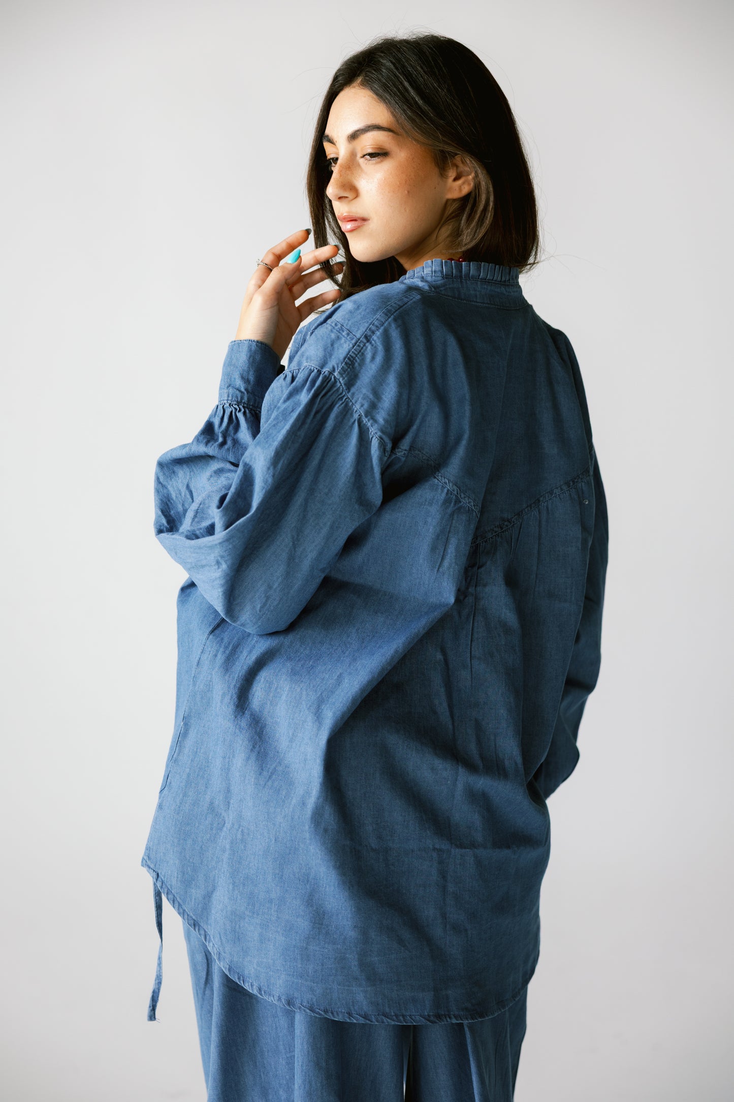 Breezy denim top