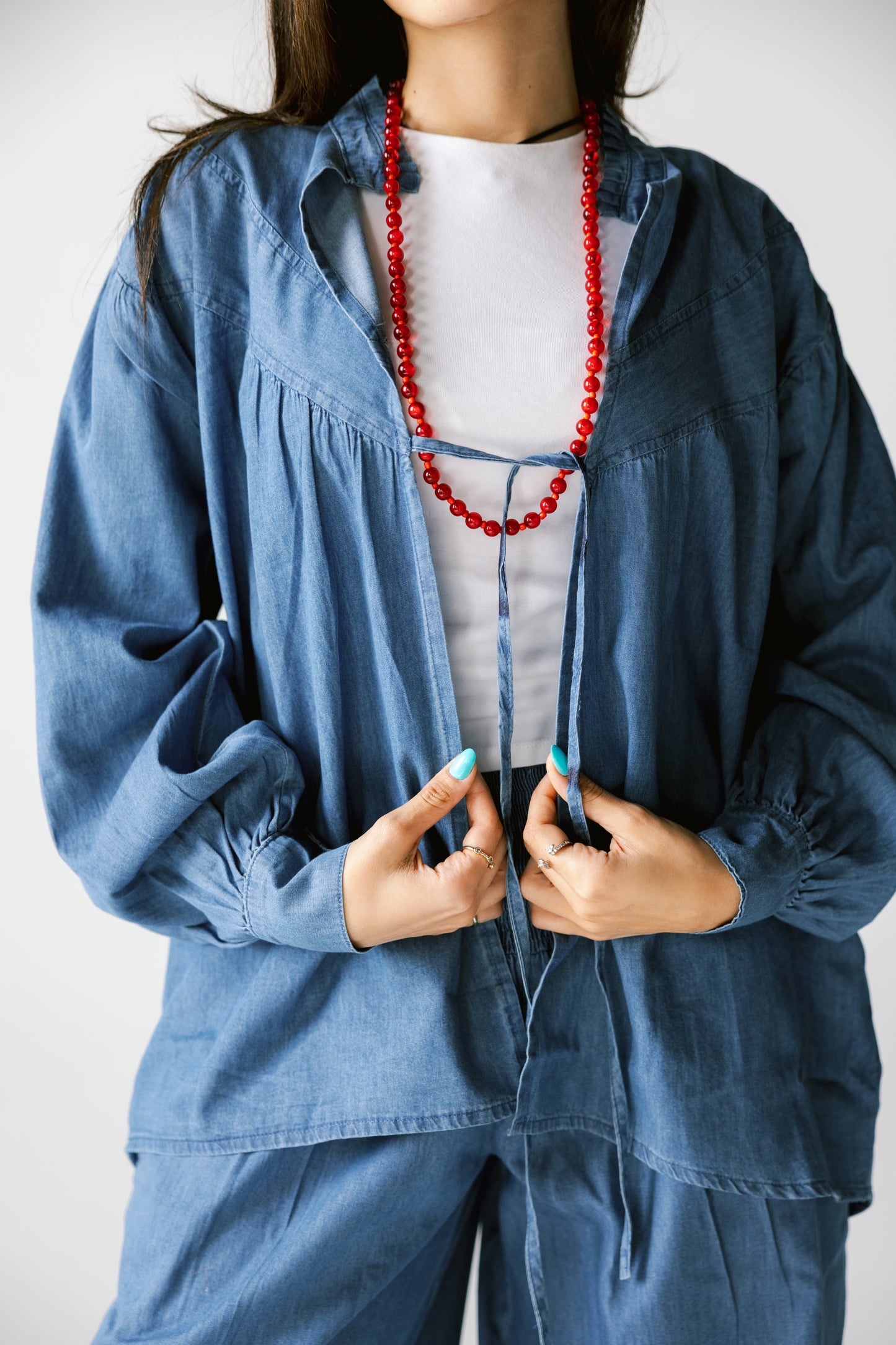 Breezy denim top