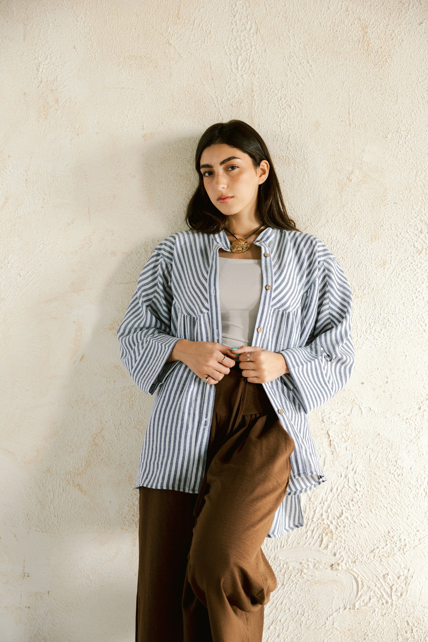 Snatched waist pants in Brown