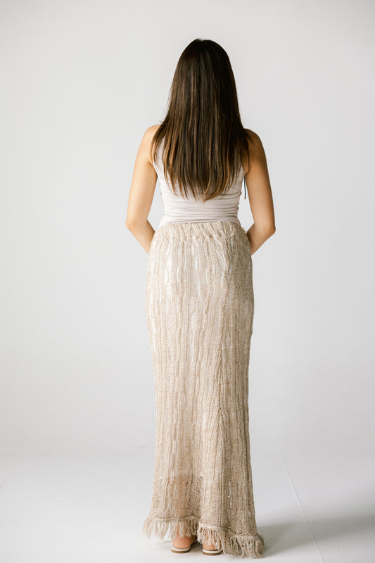 Sol Knit Skirt beige x gold